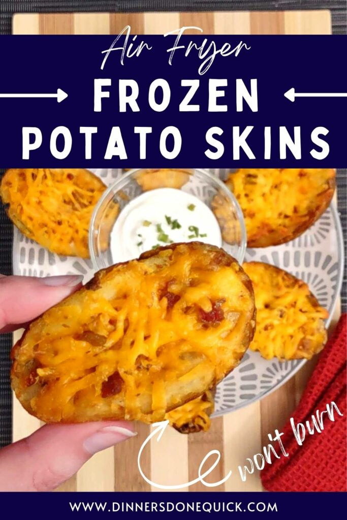 how to cook frozen potato skins in the air fryer dinnersdonequick pin