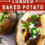 how to cook a loaded baked potato in the air fryer with foil pinterest