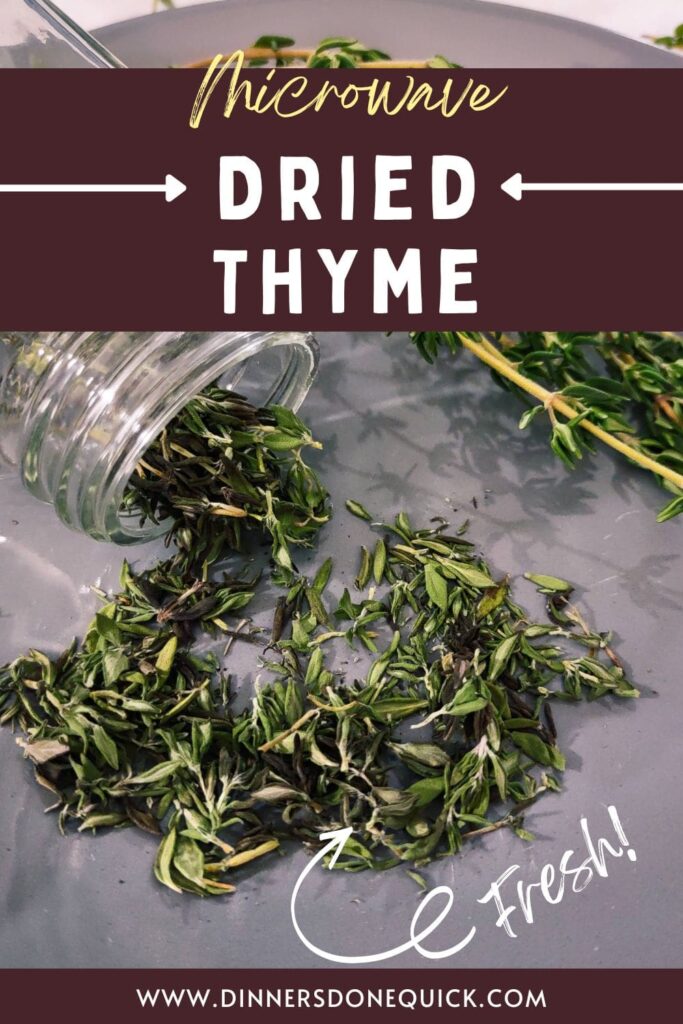 how to dry thyme in the microwave dinners done quick pinterest