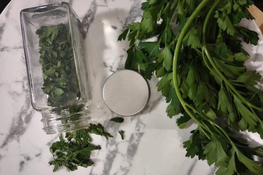 store parsley in airtight spice jar