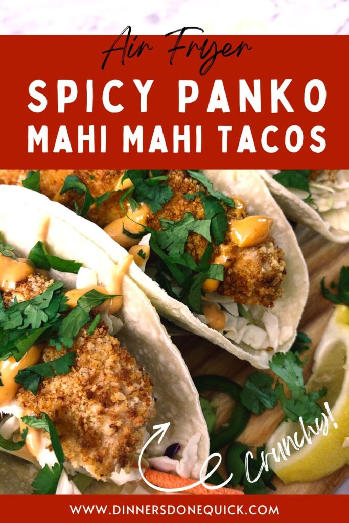 how to air fry mahi mahi with spicy panko fish tacos dinners done quick pinterest