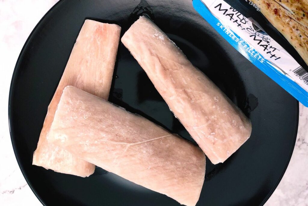 remove frozen fish from all packaging