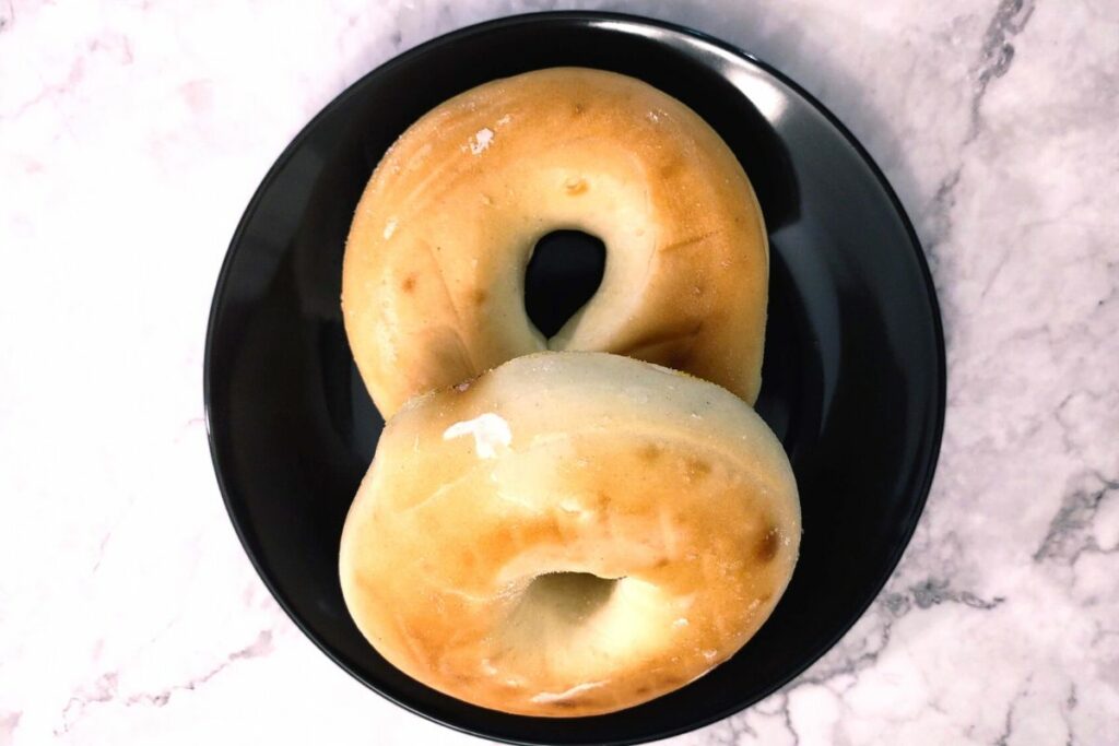 take frozen bagels out of the freezer