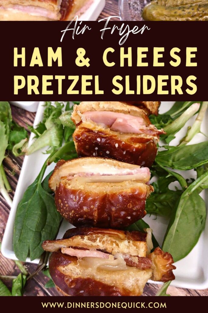 easy air fryer ham and cheese sliders on hawaiian pretzel rolls dinners done quick pinterest