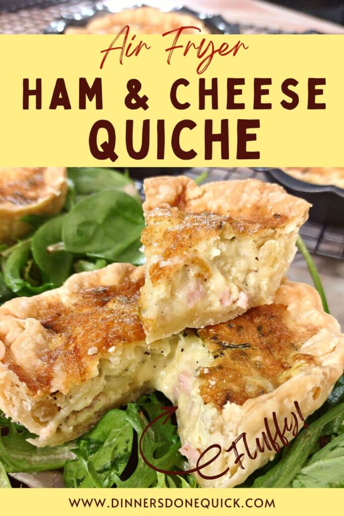easy air fryer mini ham and cheese quiche recipe dinners done quick pinterest