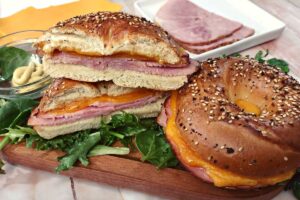 How to Make a Hot Ham and Cheese Bagel in the Air Fryer