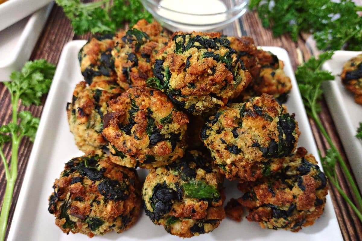 Air Fryer Spinach Balls Easy Appetizer Recipe Dinners Done Quick