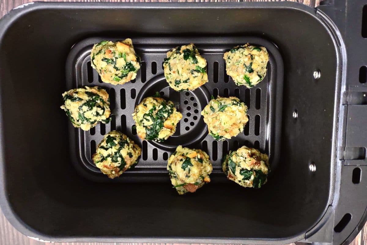 Air Fryer Spinach Balls Easy Appetizer Recipe Dinners Done Quick
