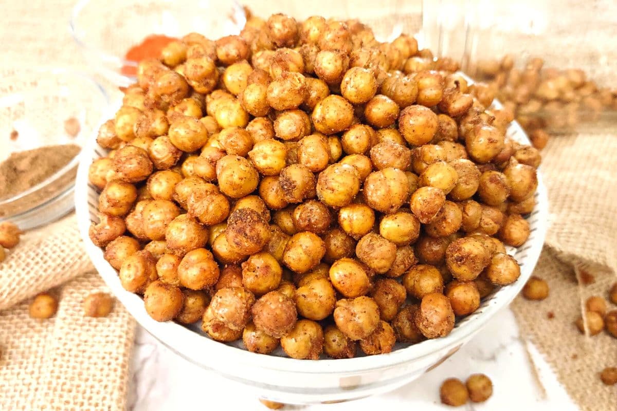 Crispy Air Fryer Chickpeas with Indian Seasoning Dinners Done Quick