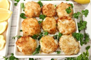 Easy Air Fryer Breaded Scallops with Parmesan and Panko