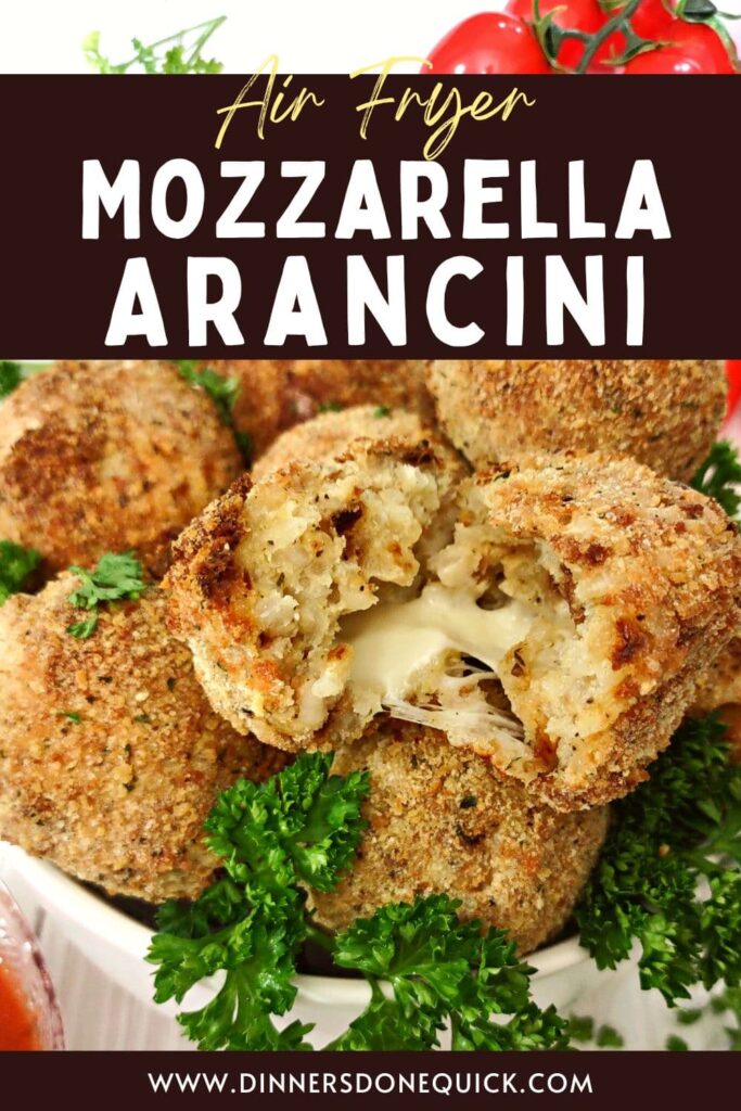 mozzarella arancini rice balls in the air fryer dinners done quick pinterest