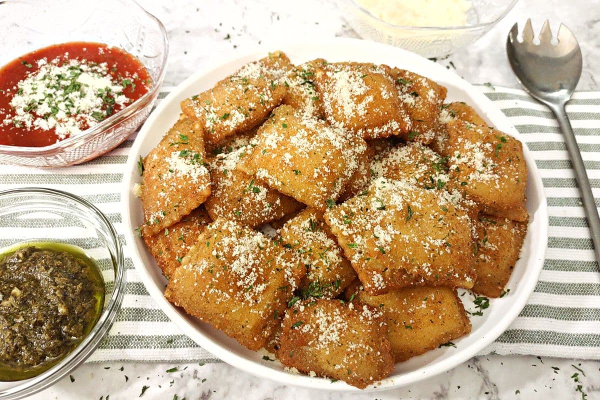Frozen Toasted Ravioli Air Fryer Recipe (Celentano) Dinners Done Quick