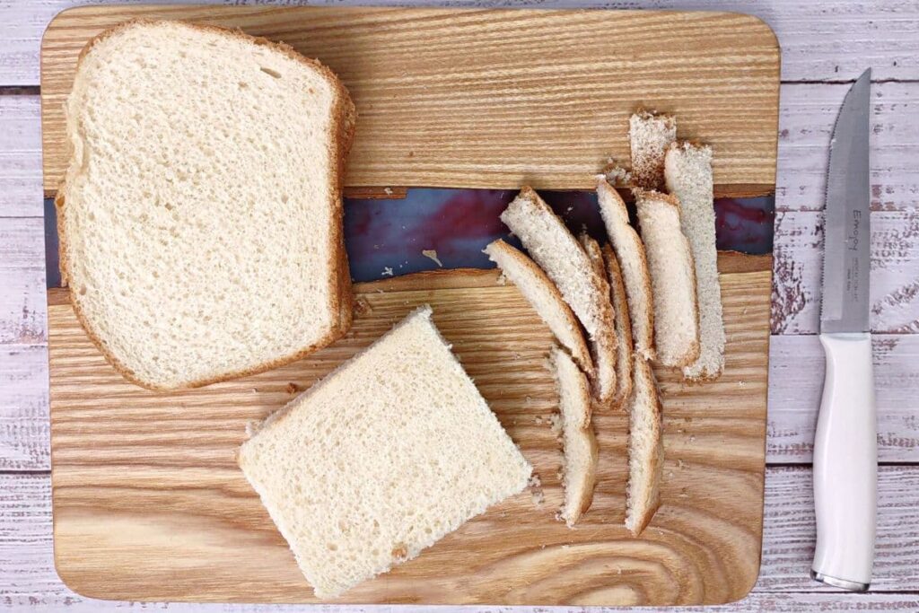 cut the crust off your bread slices