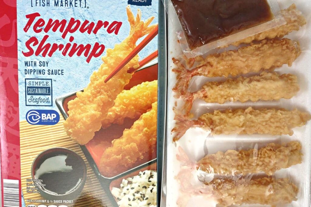frozen tempura shrimp out of the box