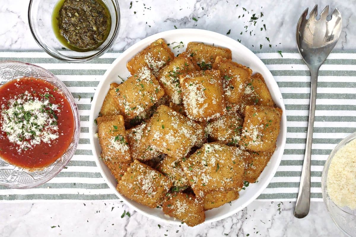 Frozen Toasted Ravioli Air Fryer Recipe (Celentano) Dinners Done Quick