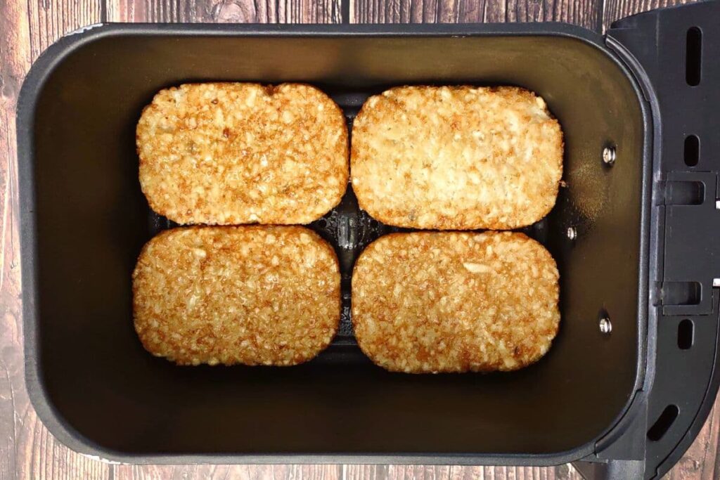 spray frozen hash browns with oil