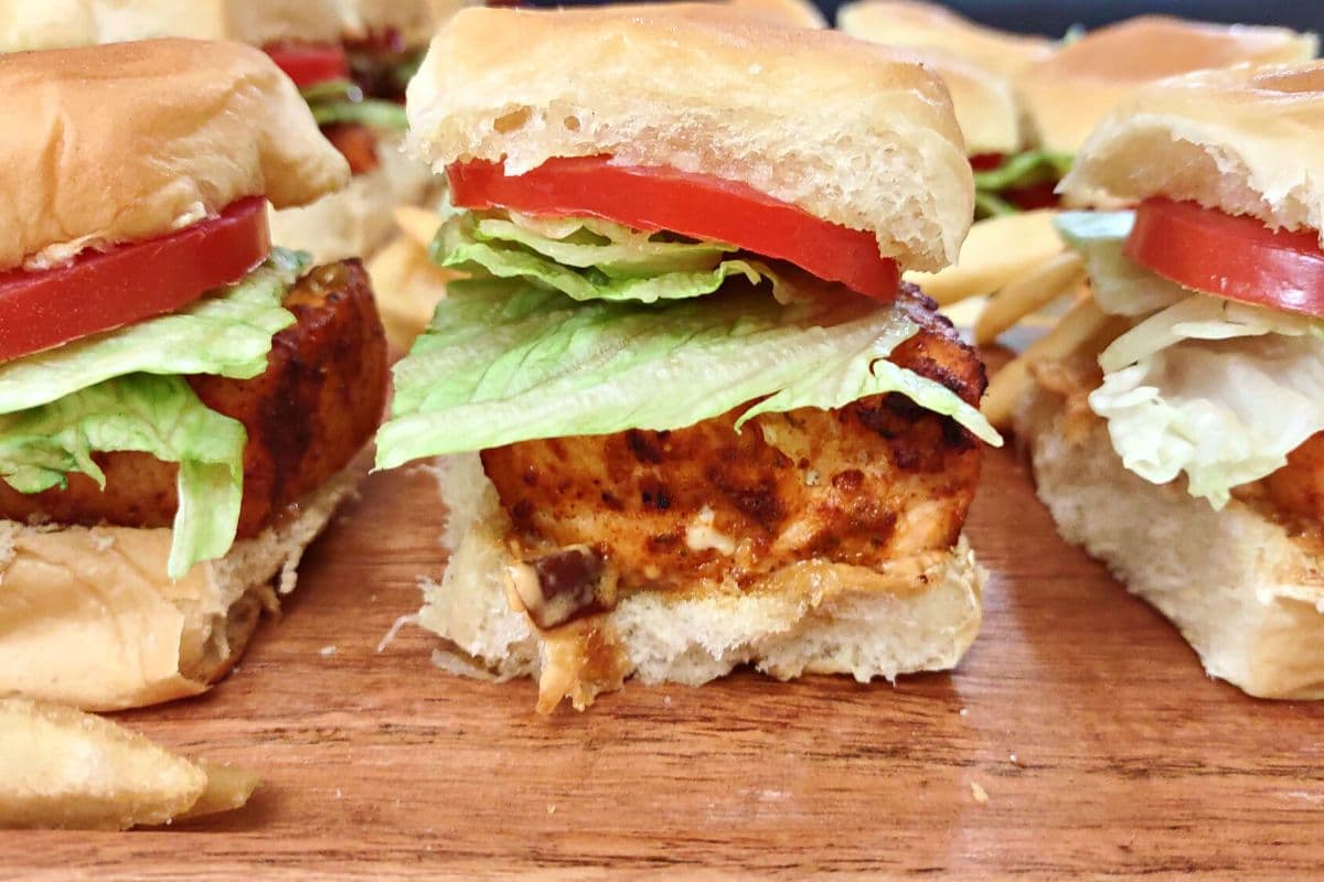 air fryer salmon sliders on hawaiian rolls dinners done quick