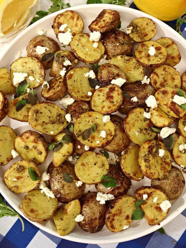Easy Air Fryer Greek Potatoes