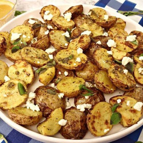 easy air fryer greek potatoes recipe dinners done quick