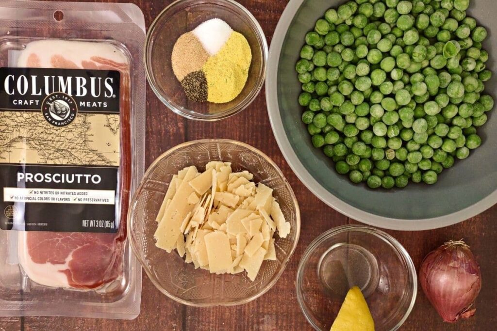 how to make frozen peas and prosciutto in the air fryer ingredients