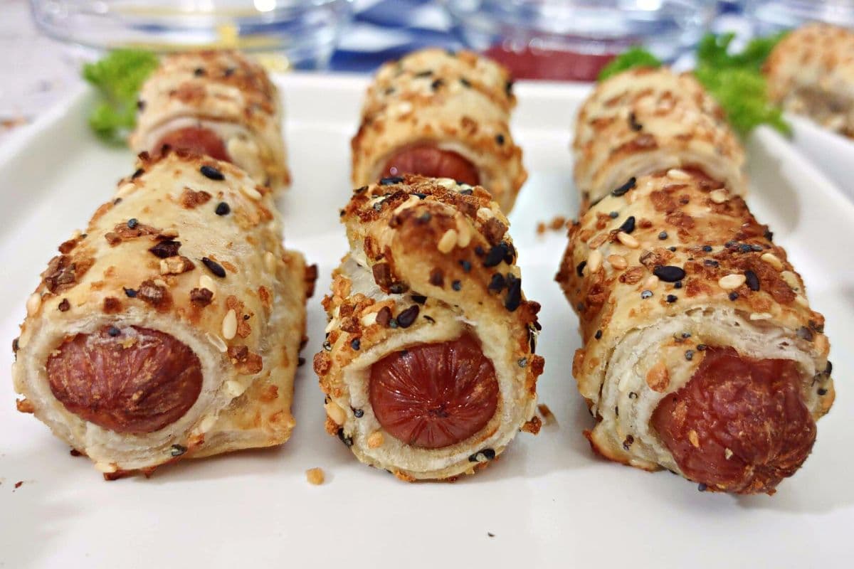 Air Fryer Frozen Pigs in a Blanket Yummy Bites Dinners Done Quick