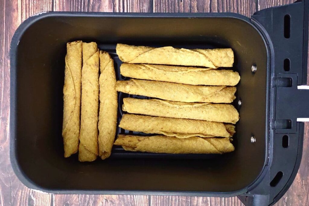 delimex taquitos in air fryer basket
