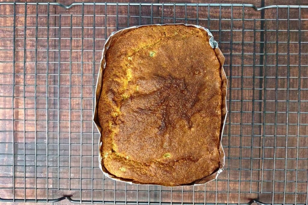 lift cornbread out of air fryer basket and let cool