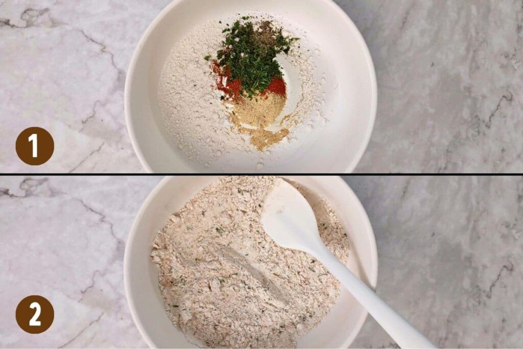 mix dry ingredients in a small bowl