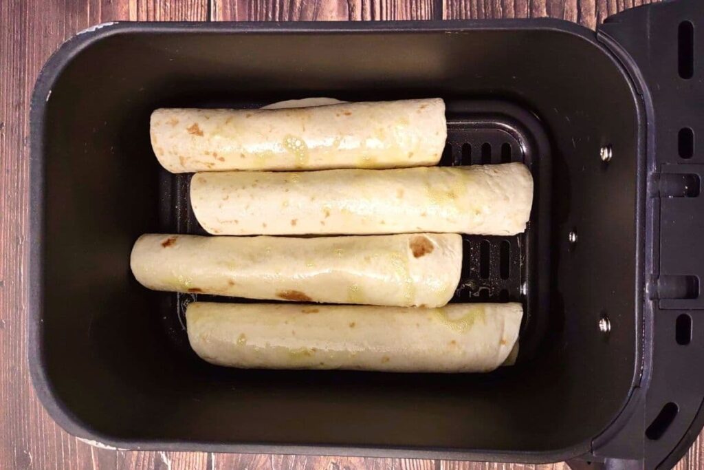spray taquitos with nonstick oil