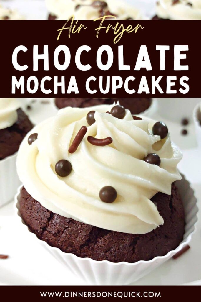 air fryer chocolate mocha cupcakes recipe dinners done quick pinterest