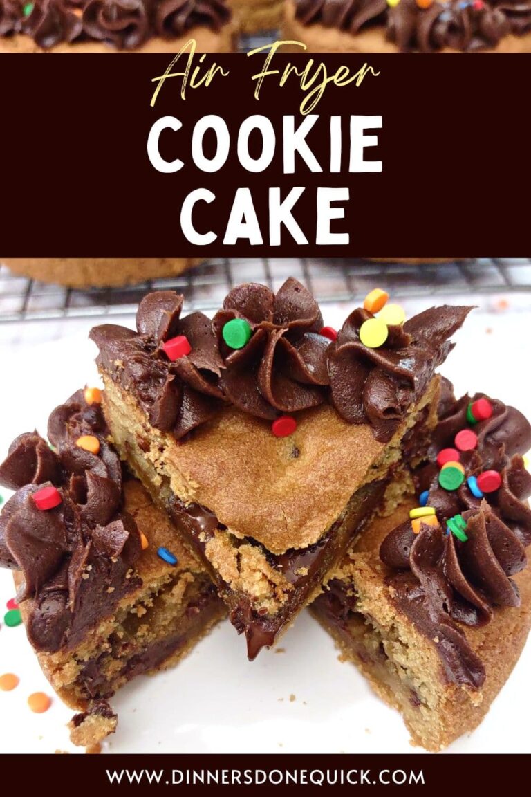 Air Fryer Cookie Cake Indulge Your Sweet Tooth! Dinners Done Quick