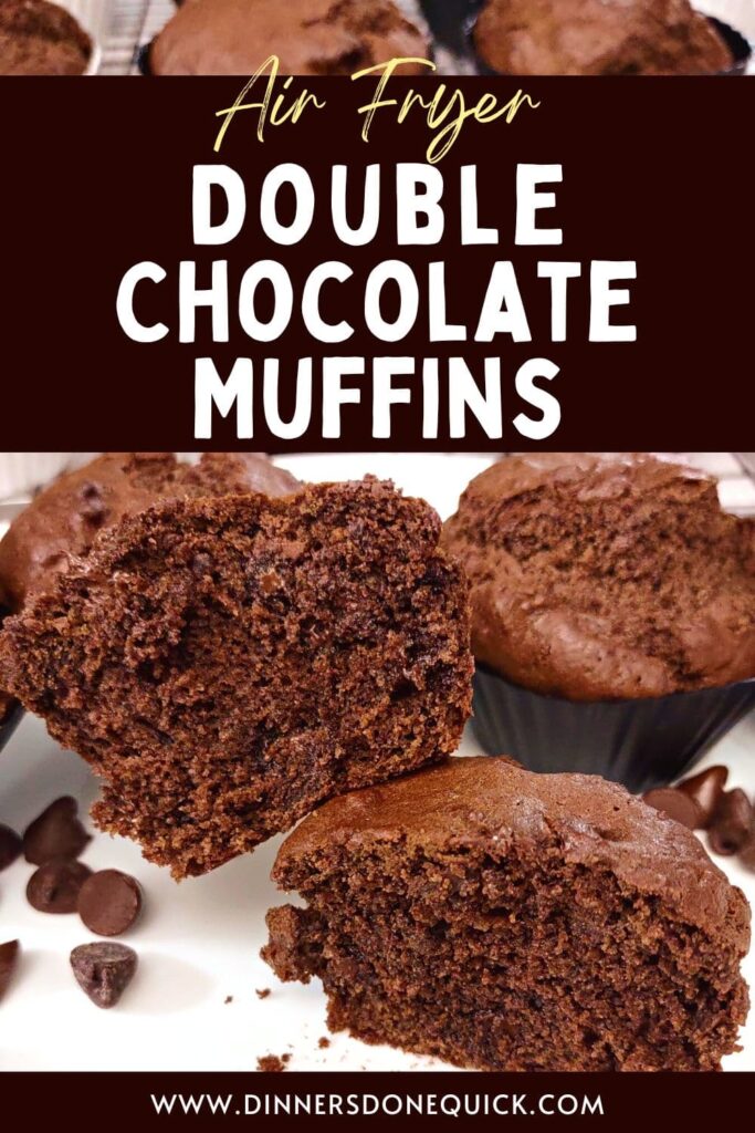 air fryer double chocolate muffins recipe dinners done quick pinterest