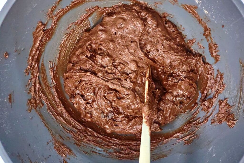 fold chocolate chips into batter