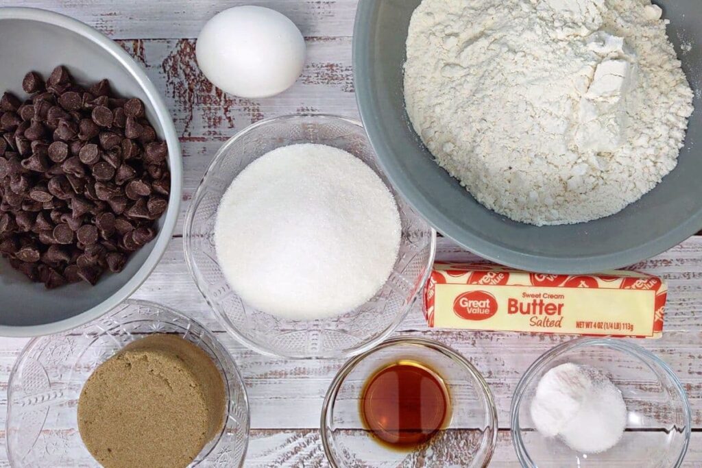 ingredients to make air fryer cookie cake