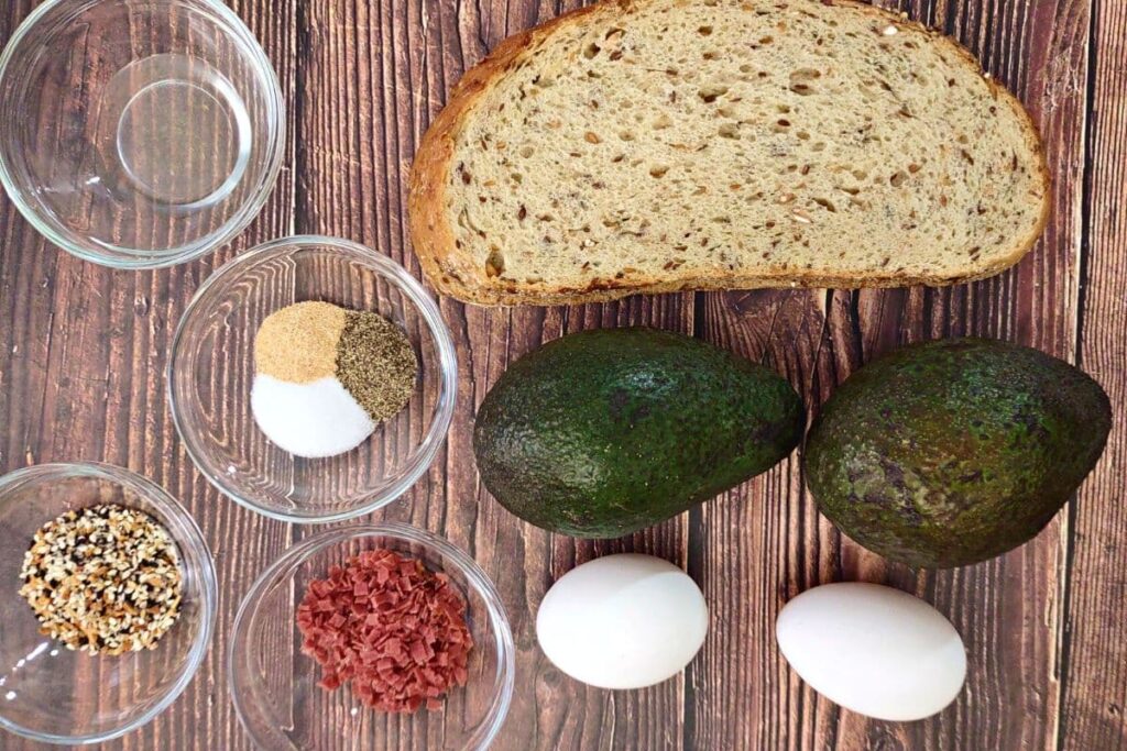 ingredients to make avocado toast in the air fryer