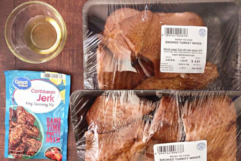 ingredients to make smoked turkey wings in the air fryer