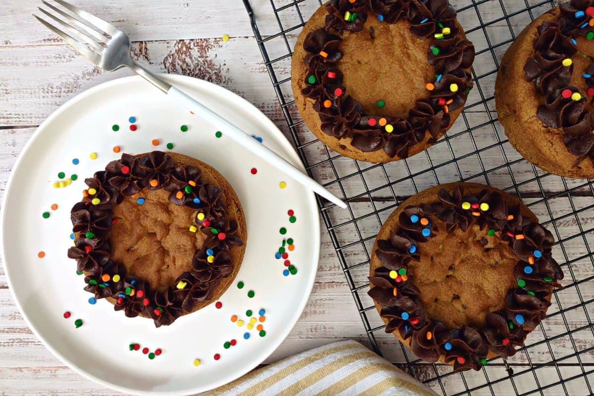 Air Fryer Cookie Cake Indulge Your Sweet Tooth! Dinners Done Quick