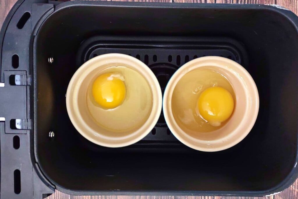 place eggs in air fryer basket