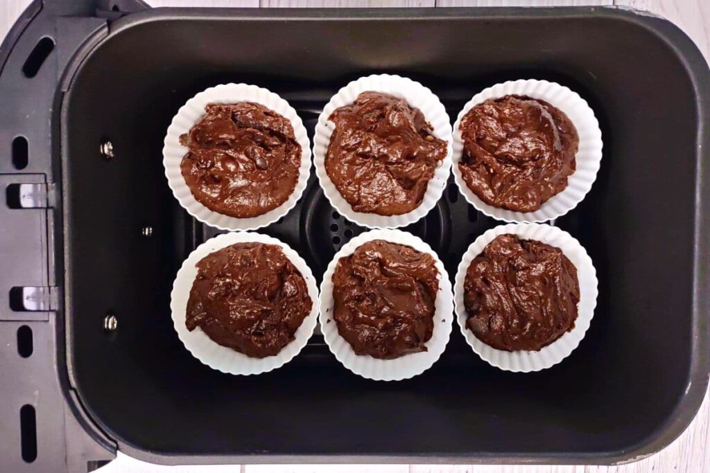 place muffins in air fryer basket