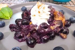air fryer blueberry cobbler recipe dinners done quick