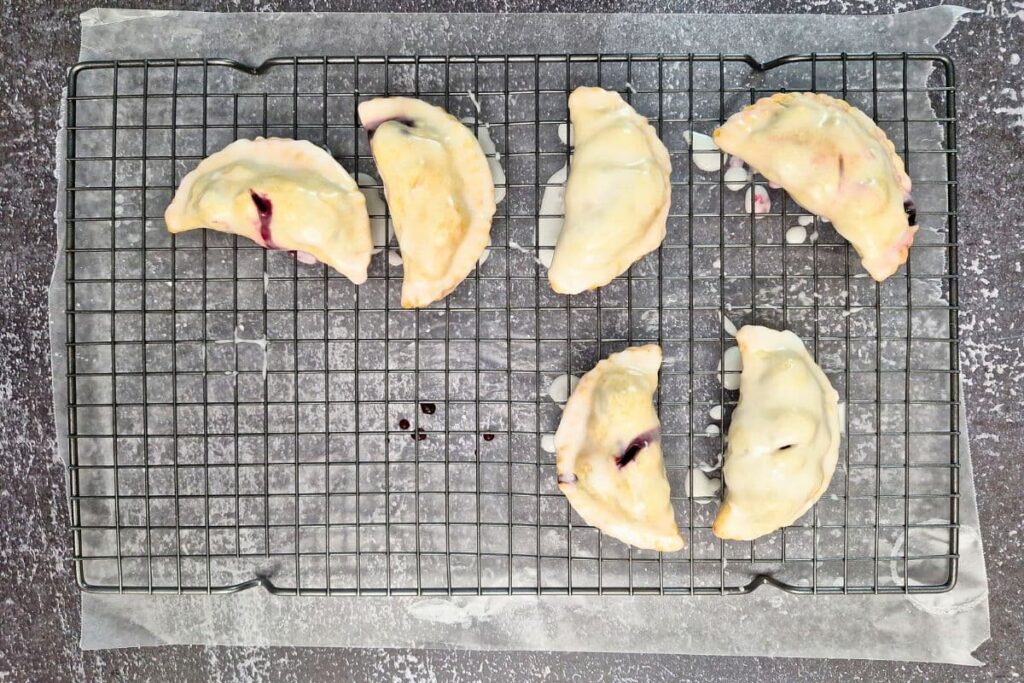 glaze the air fryer blueberry hand pies