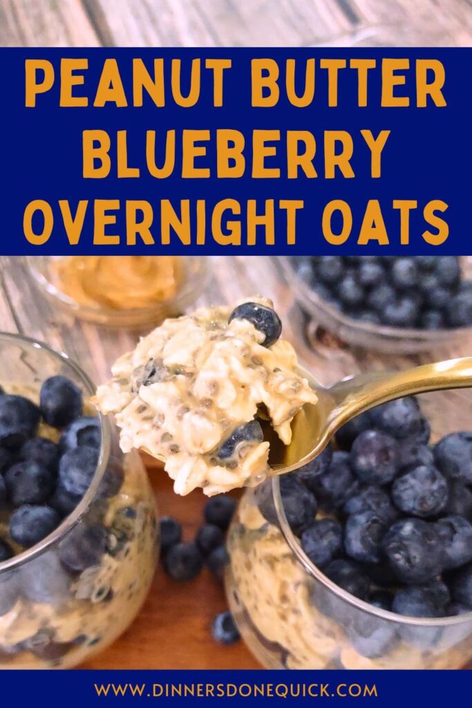 peanut butter blueberry overnight oats recipe dinners done quick pinterest
