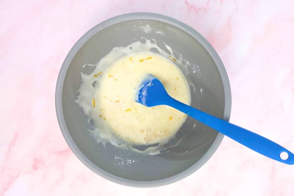 combine sugar and orange juice in a small bowl for the glaze
