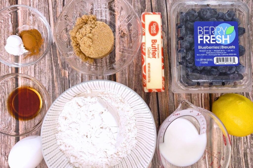 ingredients to make blueberry cake in the air fryer