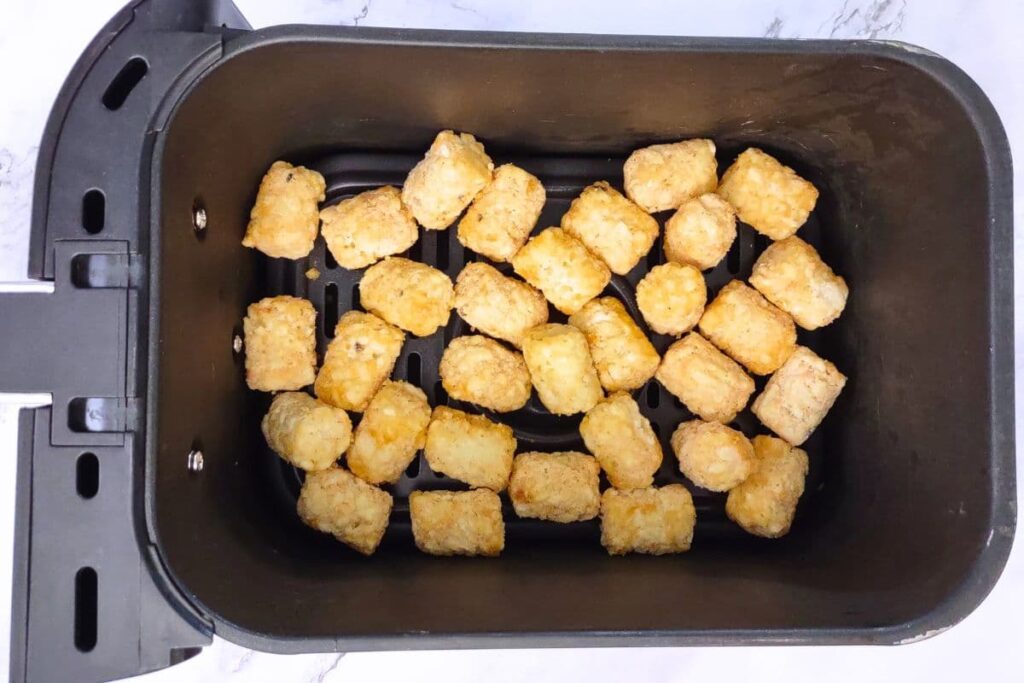place frozen sonic tater tots in air fryer basket