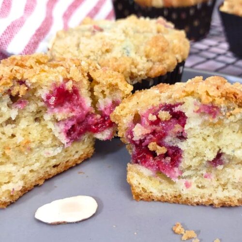 raspberry sour cream muffins with streusel air fryer recipe dinners done quick