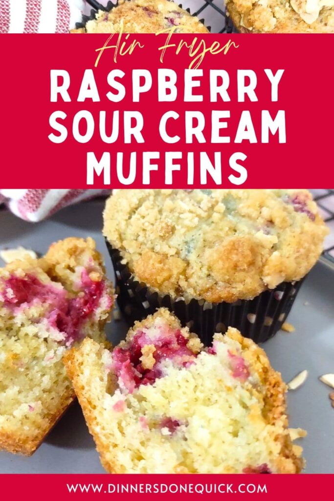 raspberry sour cream muffins with streusel air fryer recipe dinners done quick pinterest