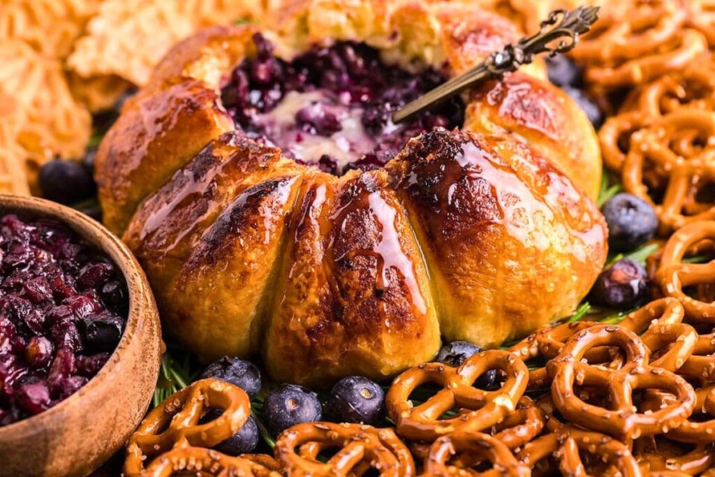 air fryer blueberry brie pastry xoxobella