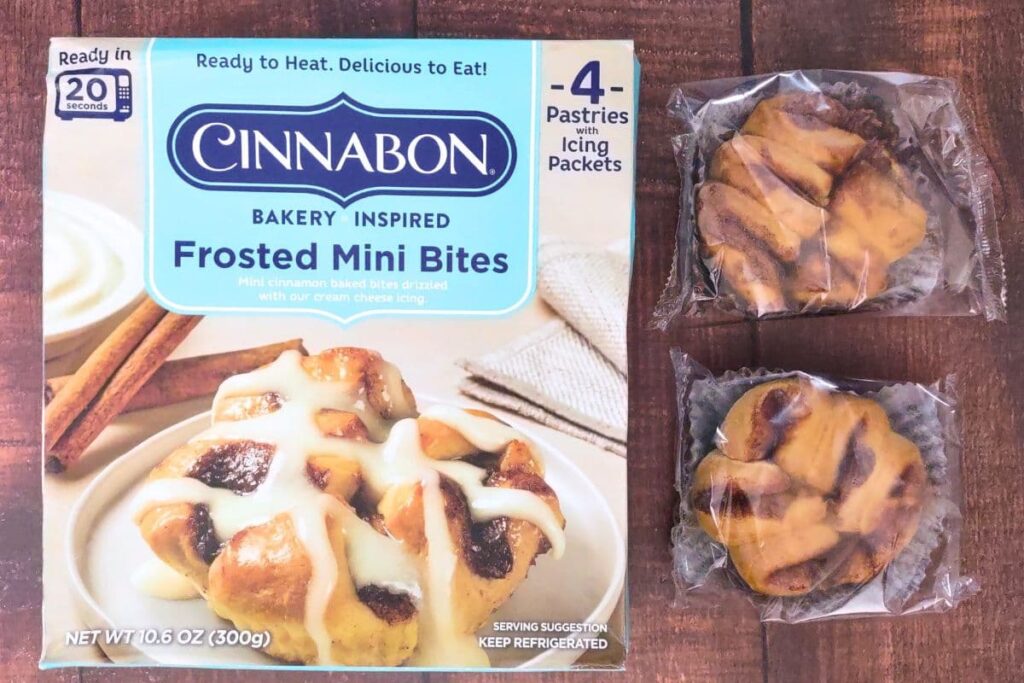 cinnabon mini bites out of box