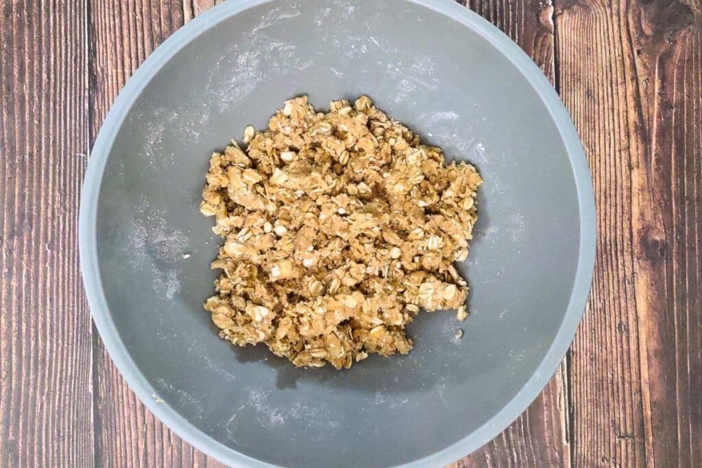mix your oat crisp topping for the apples in a bowl